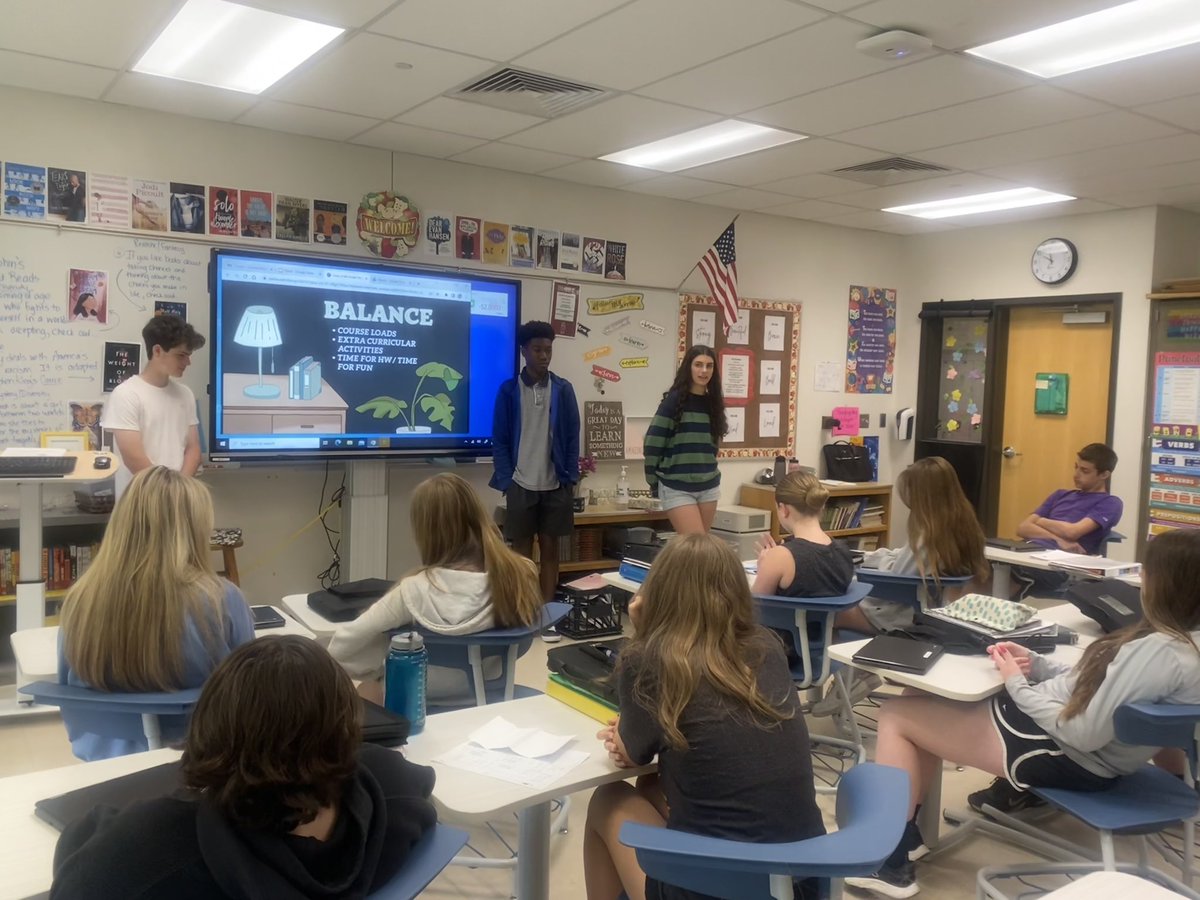 BC_Culnan's tweet photo. Grade 9 students visit the middle school to discuss their experiences at the high school! https://t.co/Sc6HJyGAK4