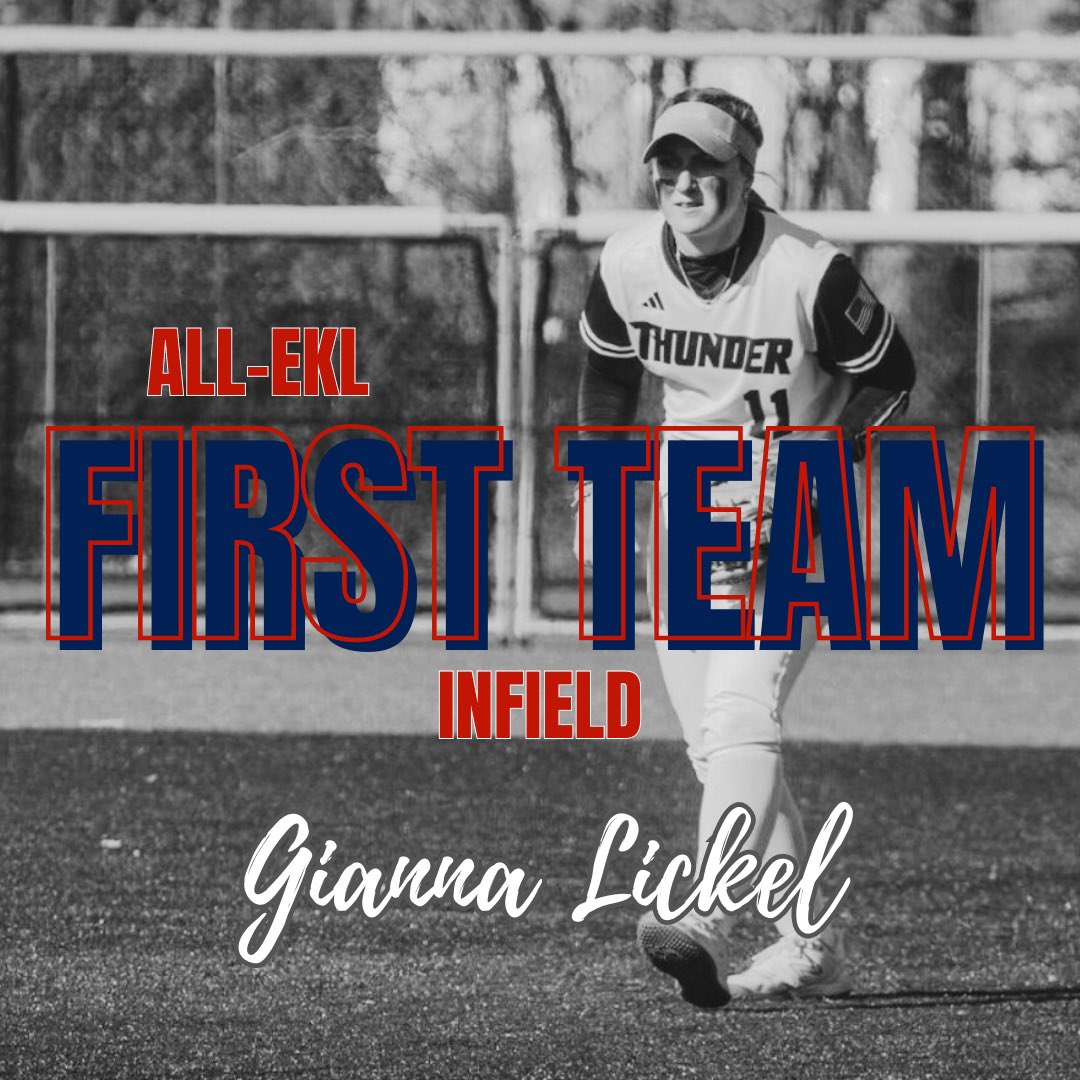 Congratulations to <a href="/GiannaLickel/">Gianna Lickel</a> for winning All-EKL First Team Infield. Gianna broke school records in both season and career stolen bases, had 31 hits including 20(1B), 5(2B), 4(3B), 2(HR), 21 RBIs. She also had 44 POs. There’s big shoes to fill as she heads to <a href="/kcroossb/">Kansas City Softball</a>.