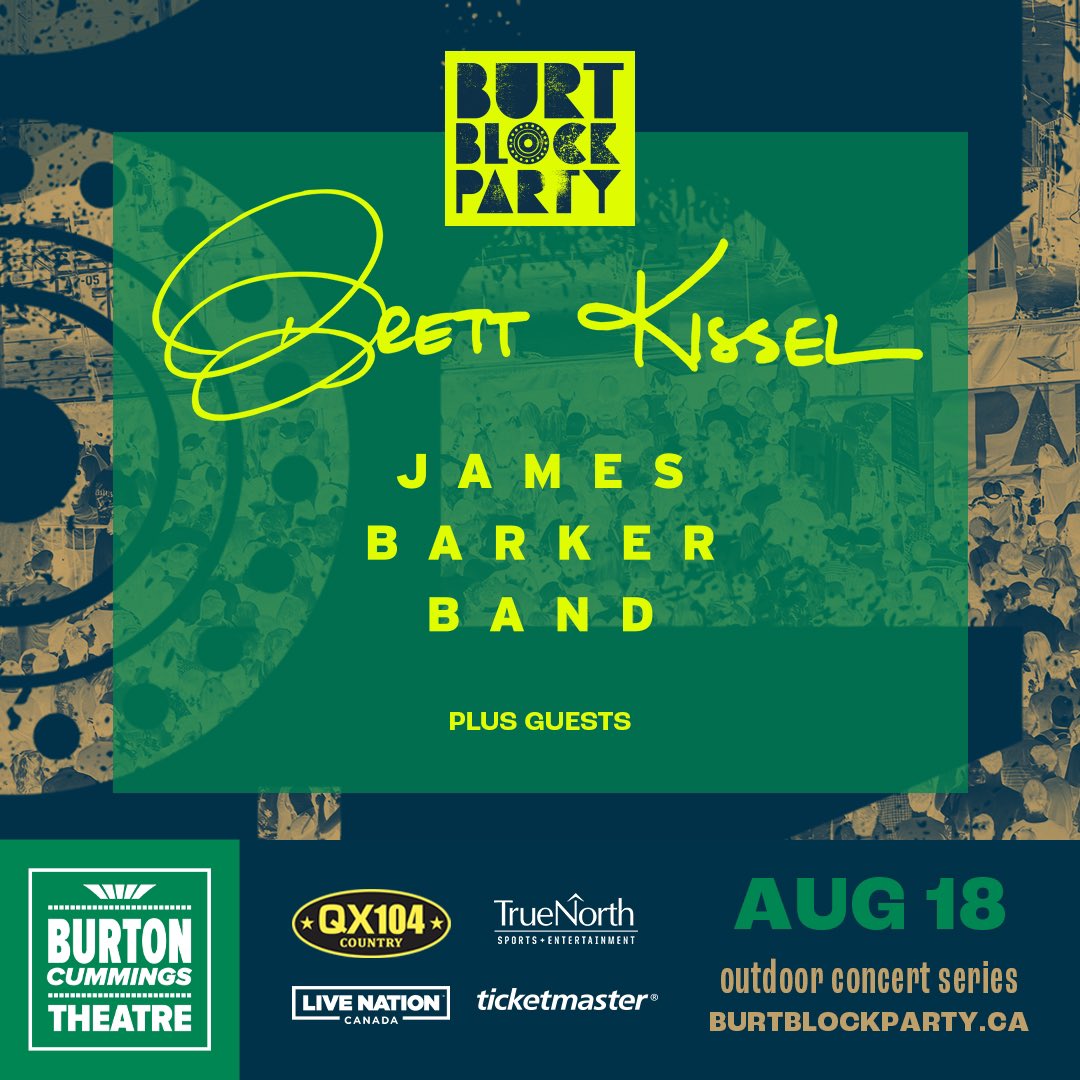 BrettKissel's tweet photo. 🧭 WINNIPEG!!! I’ll be rocking out at The Burt Block Party August 18th!!!
 
Use PRESALE code “KISSEL” and get your tickets a couple of days EARLY!! The presale starts May 24th @ 10am!

Get your tickets here: https://t.co/qqEJeNJkuQ https://t.co/iU3gXS0GDD
