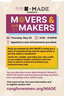 Rung For Women Presents
Movers and Makers!!!
#Support