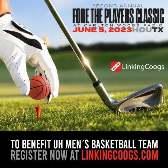What’s going on Coogs fans!! Come join us on June 5th for a fun day of golf at the Second Annual For The Players Classic!! You can sign up on LinkingCoogs.com Thank you guys for the continued support. I look forward to seeing you there! ⛳️
