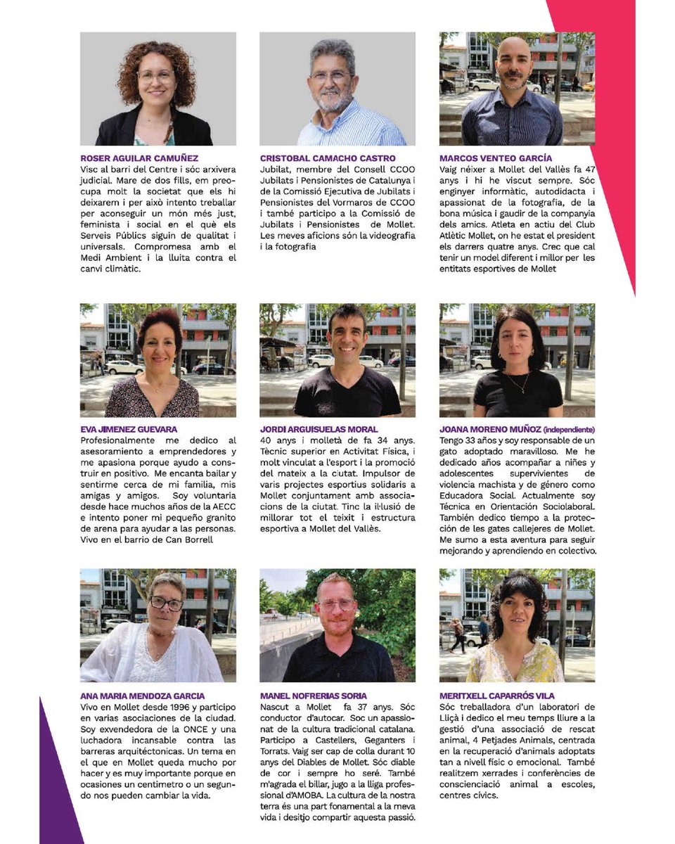 molletencomu's tweet photo. 💜 La millor candidatura possible per Mollet, els 35 candidats de Mollet en Comú Podem

👉🏻 Aquí pots conèixer tota la llista i les seves històries personals

💜 Suma’t al futur. El 28 de maig vota Mollet en Comú Podem. Vota Marina Escribano
#molletencomupodem #marinaescribano2023 https://t.co/S4Ze3BVge4