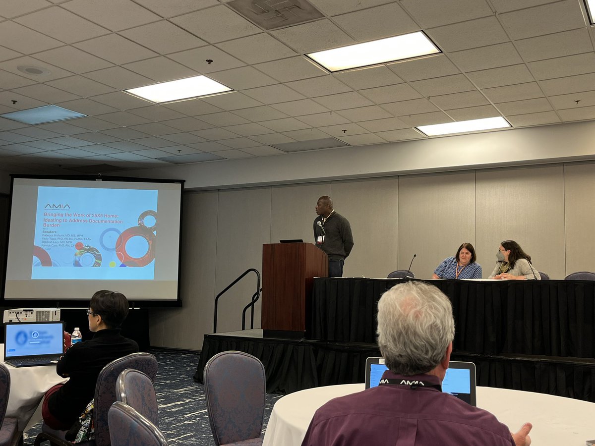 Colin Moore (@drcolinmoore) on Twitter photo Diving into the AMIA 25x5 workshop now to help address the growing documentation burden on our clinicians. Thanks to <a href="/kenrickcato/">Kenrick D Cato PhD, RN, CPHIMS, FAAN, FACMI 🇬🇾</a> <a href="/rmishuris/">Rebecca Mishuris</a> Victoria Tiase and Deborah Levy for guiding us on the path to improve clinician wellness!! #CIC23 <a href="/AMIAinformatics/">AMIA</a> Diving into the AMIA 25x5 workshop now to help address the growing documentation burden on our clinicians. Thanks to <a href="/kenrickcato/">Kenrick D Cato PhD, RN, CPHIMS, FAAN, FACMI 🇬🇾</a> <a href="/rmishuris/">Rebecca Mishuris</a> Victoria Tiase and Deborah Levy for guiding us on the path to improve clinician wellness!! #CIC23 <a href="/AMIAinformatics/">AMIA</a>