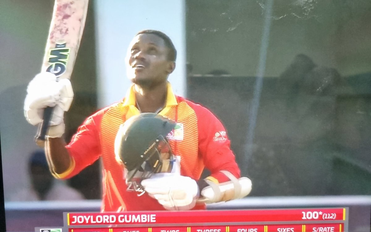 3. Joylord Gumbie- Tho 27 y.o. hasn't yet debuted for Chevrons but it's just a matter of few days before he doe sso. In short span of 3-4 months, he has scored massive tons against Glamorgan, PAK A & a double hundred against OMTEX ICWC. Showcasing his grit to score big tons.