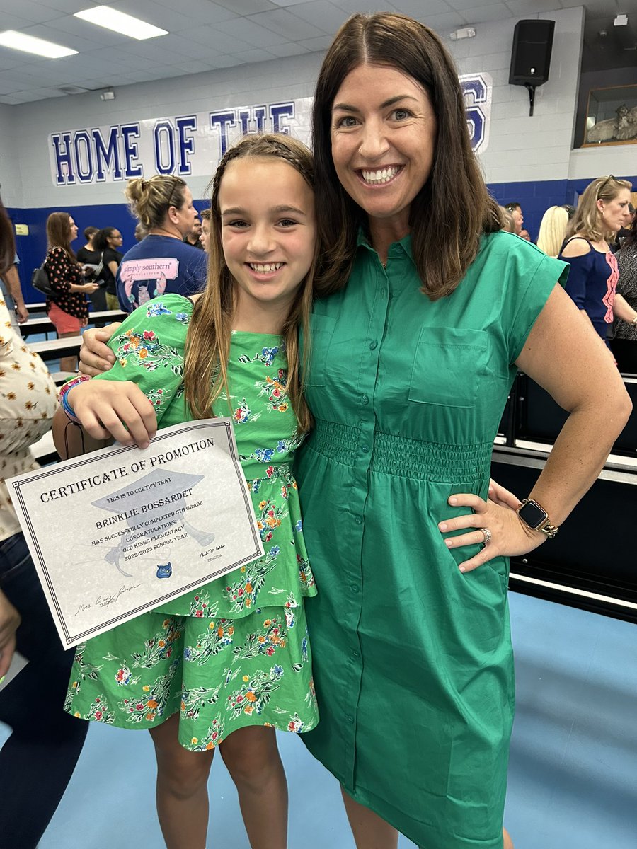 Thank you <a href="/OKESOwls/">Old Kings Elementary School</a> 🦉for the amazing experience … and for making my lil girl fall in love with school. Get ready <a href="/BTMSeagles/">Buddy Taylor Middle School</a> 🦅… cuz this “Flagler Girl” is comin’ in hot!! 🔥
So proud of you Miss Brinklie!! ❤️💙