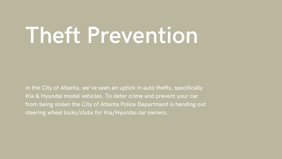 Atlanta_Police's tweet image. Attention Kia &amp;amp; Hyundai owners in the City of Atlanta ⤵️
