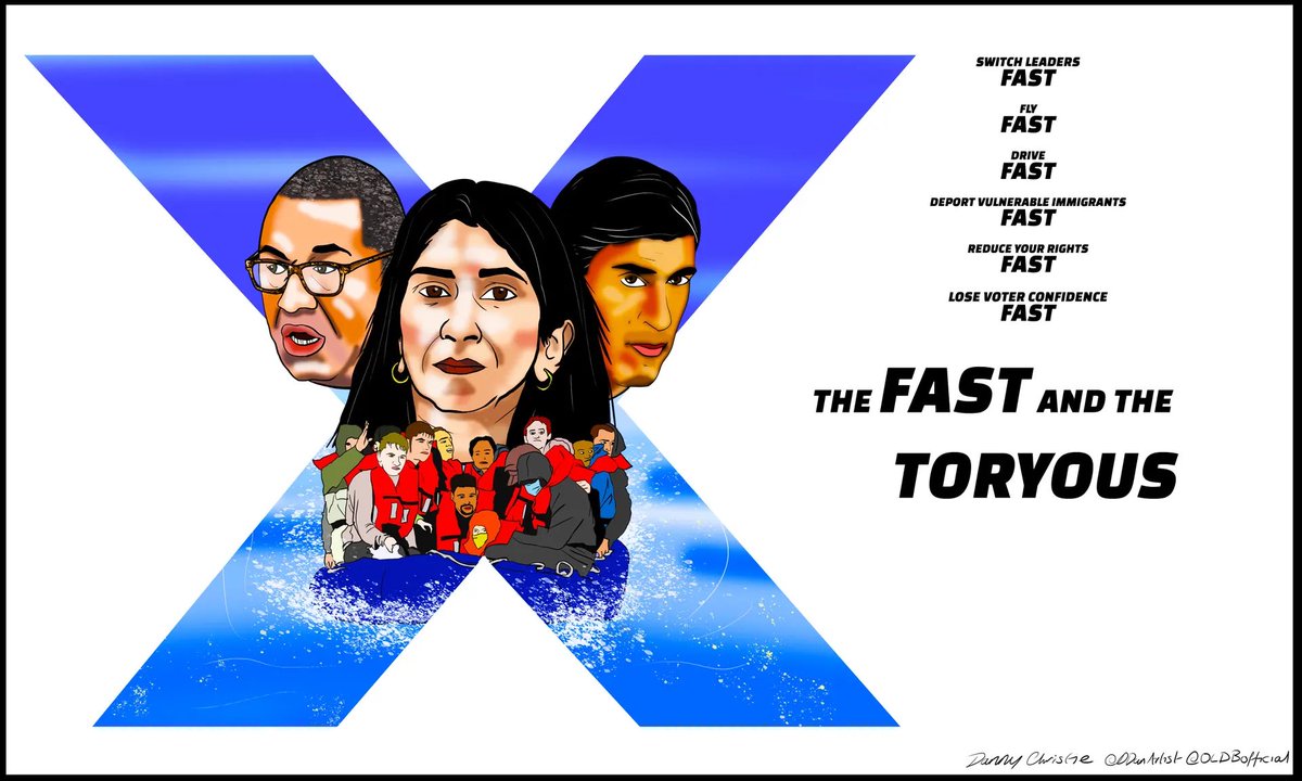 Daniel Christie on the fast and furious #Tories #SuellaBraverman #RishiSunak #Speeding #SpeedingFine #MinisterialCode - political cartoon gallery in London original-political-cartoon.com