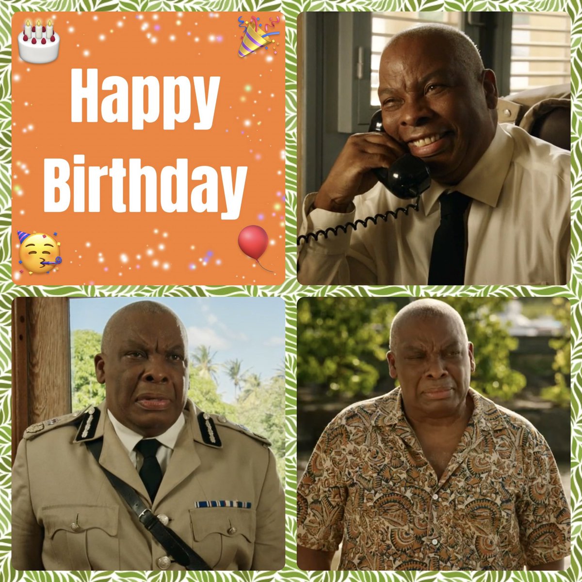 A big Happy Birthday to @Don_warrington a.k.a. Commissioner Selwyn Patterson. Wishing him the best of days! 🥳🎂🎈🎉

#deathinparadise #DonWarrington