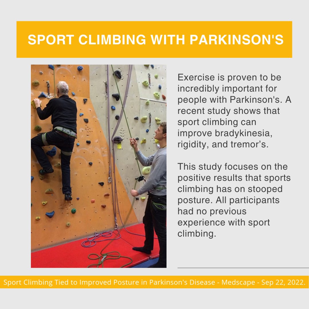 'There's no hurdle too high over which you can't climb, or burden you can't conquer. As long as you can walk independently and walk up a stair, you can go climbing.' - Dr. Heidemarie Zach

#Parkinsons #parkinsonsfitness