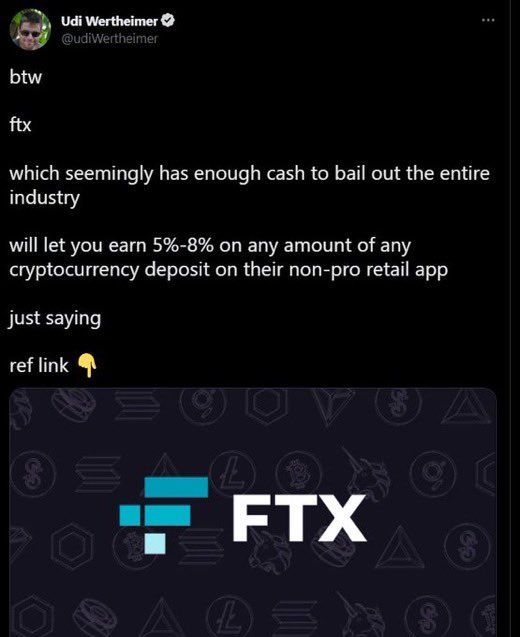 GhostofWhitman's tweet image. Don’t let this idiot scammer  @udiWertheimer gaslight you &amp;amp; pretend he wasn’t being paid with a free trip to Miami…

He also took money from FTX, shilling referral links &amp;amp; telling people not to hold their own keys

He mocked “maxis” for warning  people about the Luna was a Ponzi