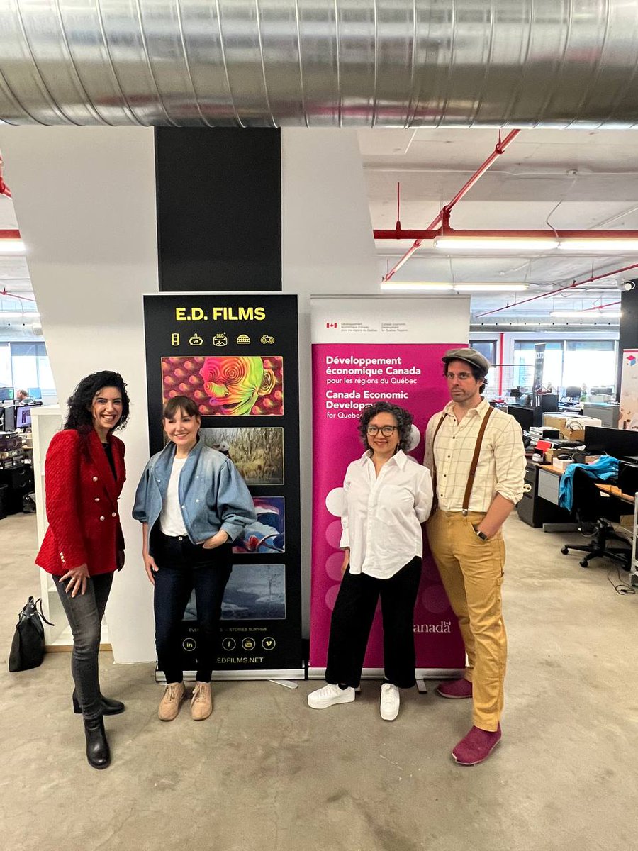 RachelBendayan's tweet image. I announced this morning $160k in funding to #Montreal-based @edfilmsworld, co-founded by two local women, who produced award-winning &quot;Back to Hairy hill&quot;. Such an honour to meet two incredible boss ladies Emily and Archita, who are rocking the #VR, tech &amp;amp; animation industries.🎬