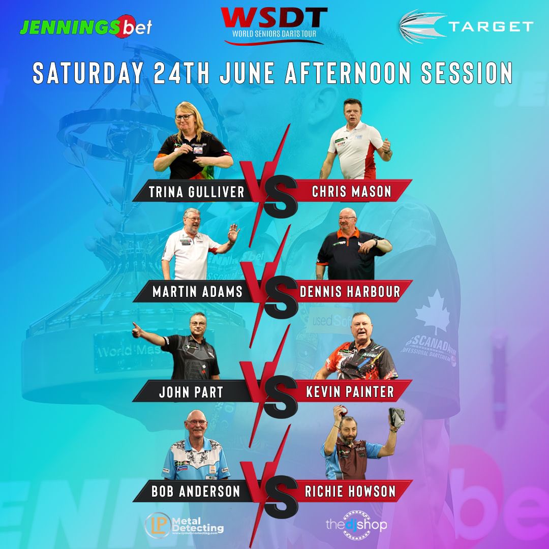 Saturday Individual Session Tickets 🎟️ Yes that’s right, you can now get individual session tickets for day 1 of the @jenningsbetinfo World Seniors Masters at @westlandsyeovil Fancy an afternoon at the darts? 🎯 Book now 👇🏻 westlandsyeovil.co.uk/whats-on/sport…