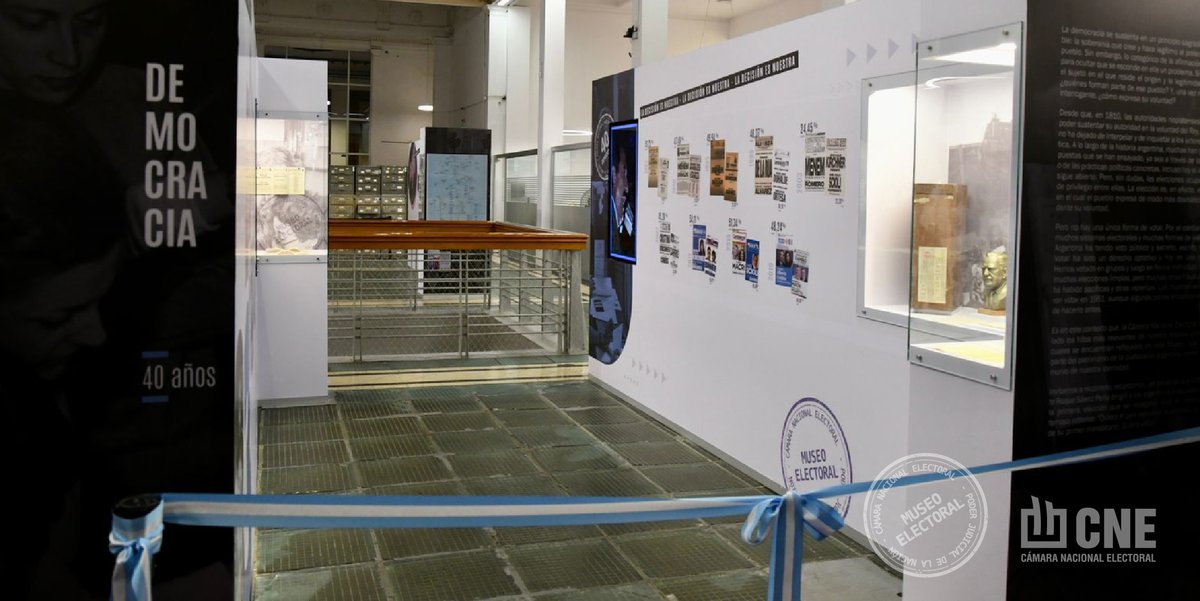 CamaraElectoral's tweet image. Con motivo de la conmemoración del cumplimiento de los cuarenta años de la recuperación de la democracia, en el día de hoy se inauguró en la sede de Tribunal el #MuseoElectoral