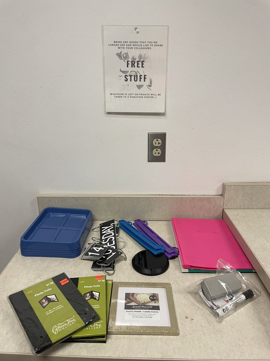 As you purge your classroom this year, consider donating to your colleagues. I like to make it anonymous so they can take as they want, but don’t feel obligated to take what they won’t use. No textbooks and I take whatever is left to Goodwill. #teacherssupportingteachers