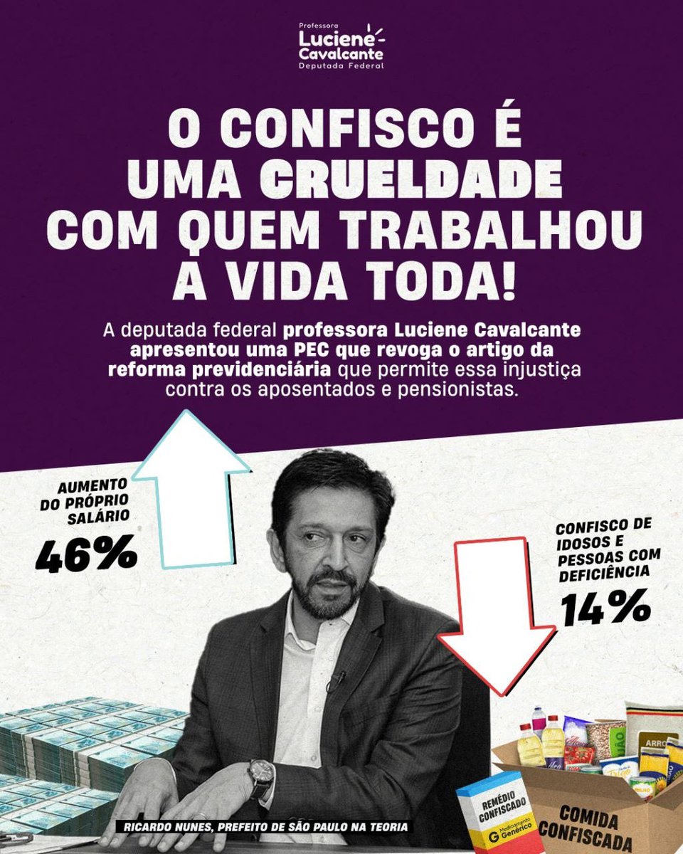 _lucavalcante's tweet photo. O prefeito de São Paulo, Ricardo Nunes, aumentou o seu próprio salário em 46% no ano passado. Enquanto isso, idosos e pessoas com deficiência da cidade de São Paulo estão tendo 14% de suas pensões e aposentadorias CONFISCADAS pelo governo. #AposentadosBrasilParticipativo https://t.co/RxIxWwopMK