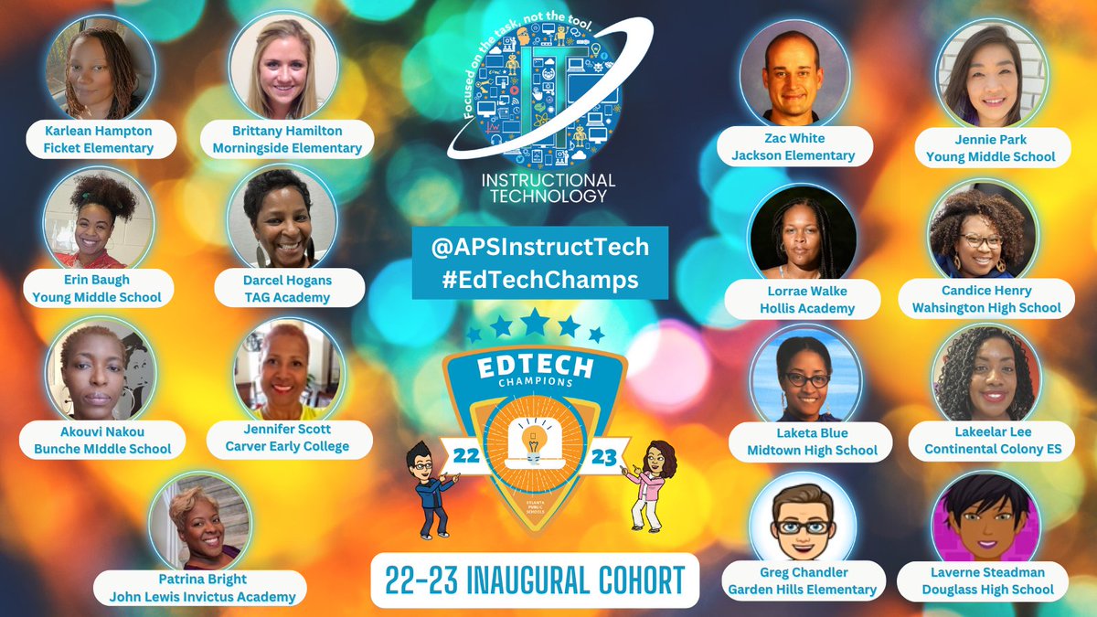 Dr. Natasha Rachell (@apsitnatasha) on Twitter photo We had 15 AMAZING educators join us for our inaugural cohort of #EdTechChampions this year! These educators gave up their evenings once a month to level up their #edtech skills! HUGE thanks to <a href="/APSITMelissa/">✨Dr. Melissa Dandy Walker</a> and <a href="/apsitjen/">Jen Hall, NBCT</a> for leading this initiative! <a href="/ahrosser/">Aleigha H-Rosser EdD</a> <a href="/DrLisaHerring/">Dr. Lisa N. Herring</a> We had 15 AMAZING educators join us for our inaugural cohort of #EdTechChampions this year! These educators gave up their evenings once a month to level up their #edtech skills! HUGE thanks to <a href="/APSITMelissa/">✨Dr. Melissa Dandy Walker</a> and <a href="/apsitjen/">Jen Hall, NBCT</a> for leading this initiative! <a href="/ahrosser/">Aleigha H-Rosser EdD</a> <a href="/DrLisaHerring/">Dr. Lisa N. Herring</a>
