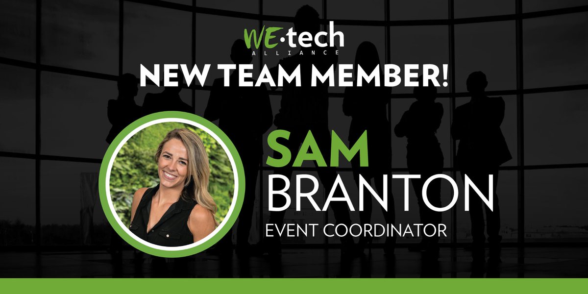 Join us in welcoming our Event Coordinator to the team, <a href="/branton_sam/">Sam Branton</a>! 

She will be working alongside our Manager of Events &amp; Community Programs, <a href="/JenBStrong/">Jen Brignall-Strong</a> for the next 16 weeks.  

Connect &amp; learn more about Sam at wetech-alliance.com/our-team/#sam