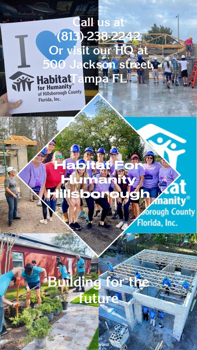 DebrockeDerek's tweet photo. New flyer for habitat for humanity Hillsborough county. They're a great organization that builds homes for those in need. Check out their socials @HabitatHills for future upcoming events if you want to participate! https://t.co/4mRsI1JnH1