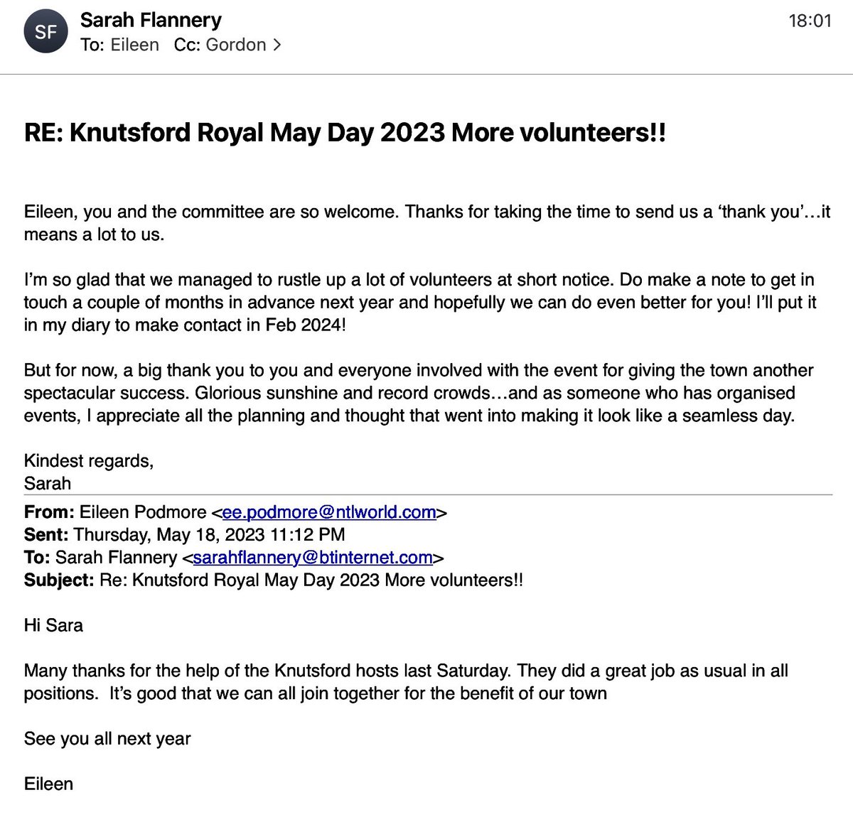 Thank you for thanking us!

#volunteering 

🙏