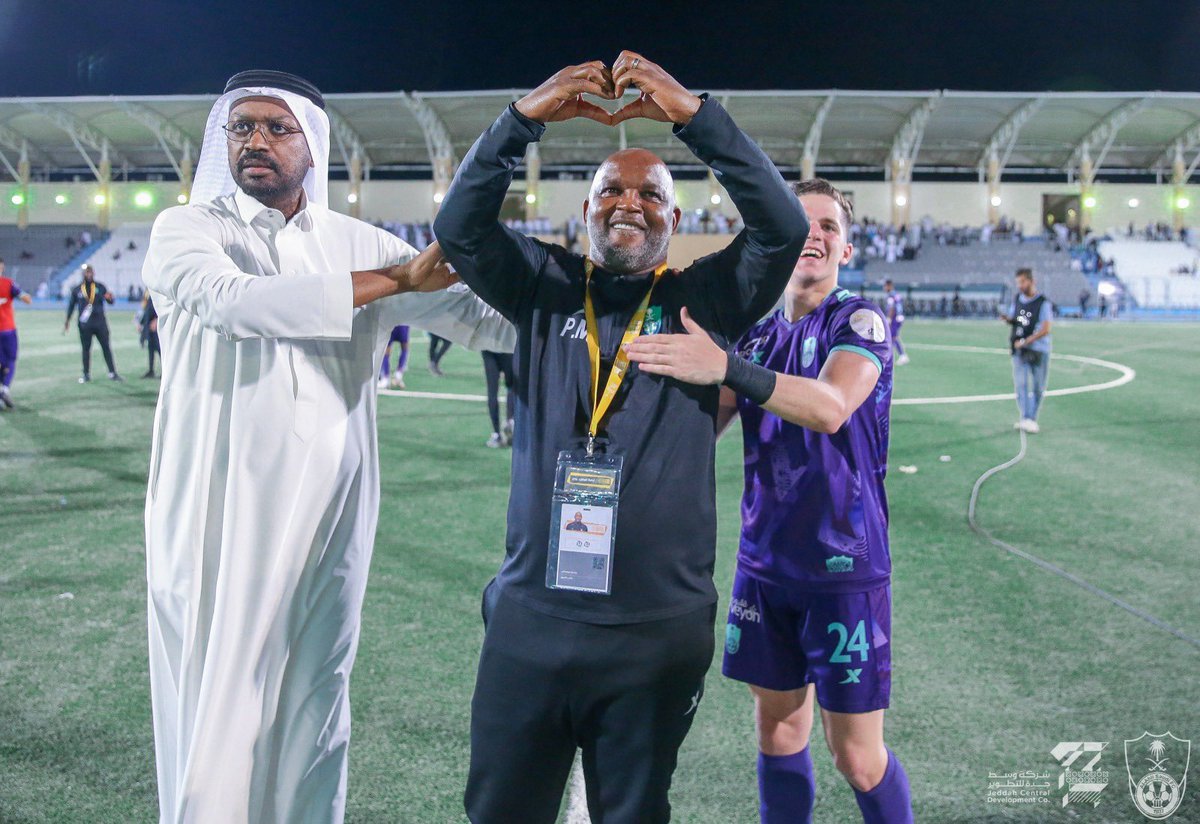 🇿🇦 𝗣𝗜𝗧𝗦𝗢 𝗖𝗟𝗜𝗡𝗖𝗛𝗘𝗦 𝗦𝗔𝗨𝗗𝗜 𝗧𝗜𝗧𝗟𝗘 🏆 Pitso Mosimane’s Al Ahli Saudi have clinched the Yelo League title in Saudi Arabia with one game to spare after beating Al-Qadisiyah 1-0 on Tuesday. idiskitimes.co.za/sa-stars-abroa…