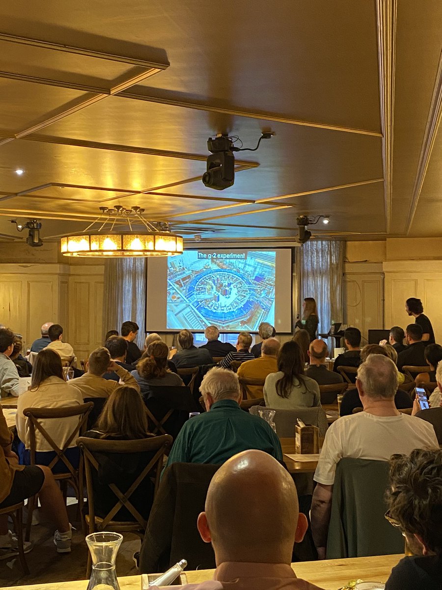 On to our second fascinating talk from Dr. Rebecca Chislett all about Muons! #pint23