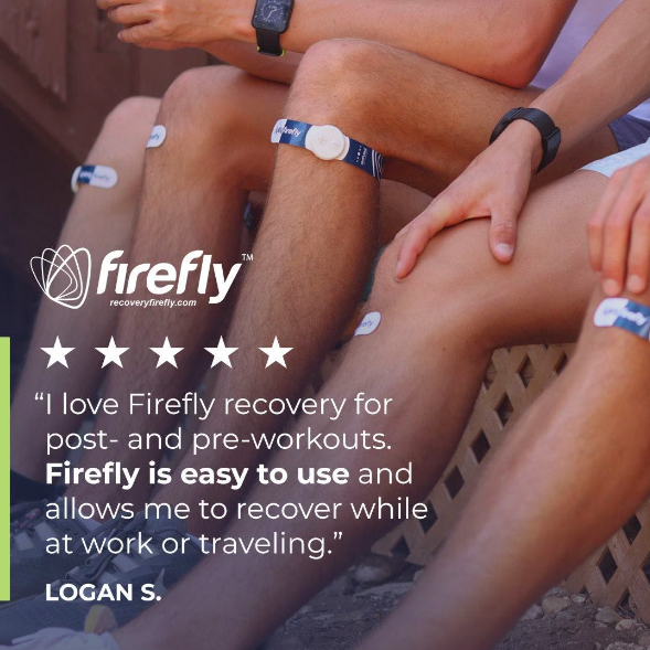 fireflyrecovery's tweet photo. It makes sense why athletes love using Firefly - w/ one of the top reasons being "easy to use." No heavy equipment to lug around. No wires to hold you back. Just two lightweight devices to apply and get back to moving. #fireflyrecovery #recoveronthego #travelhacks #teamfirefly https://t.co/ybR0fO7p5D