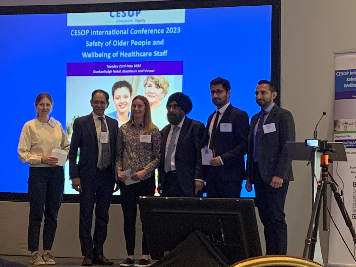 We have won the “Best poster communication” award at the CESOP International Conference 2023: Safety of Older People and Wellbeing of Healthcare Staff, held in Manchester today 05/23/23. <a href="/Wally_Gator_MD/">Juan I González Montalvo</a> <a href="/GeriatriaLaPaz/">Geriatría Hospital U. La Paz</a>