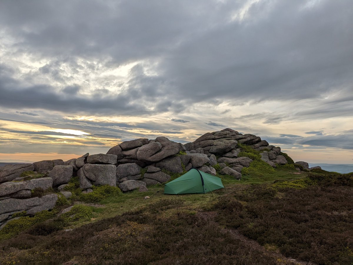 I'm pitched on Clachnaben this evening for my final wild camp of this year's TGO Challenge 😀 #TGOC23