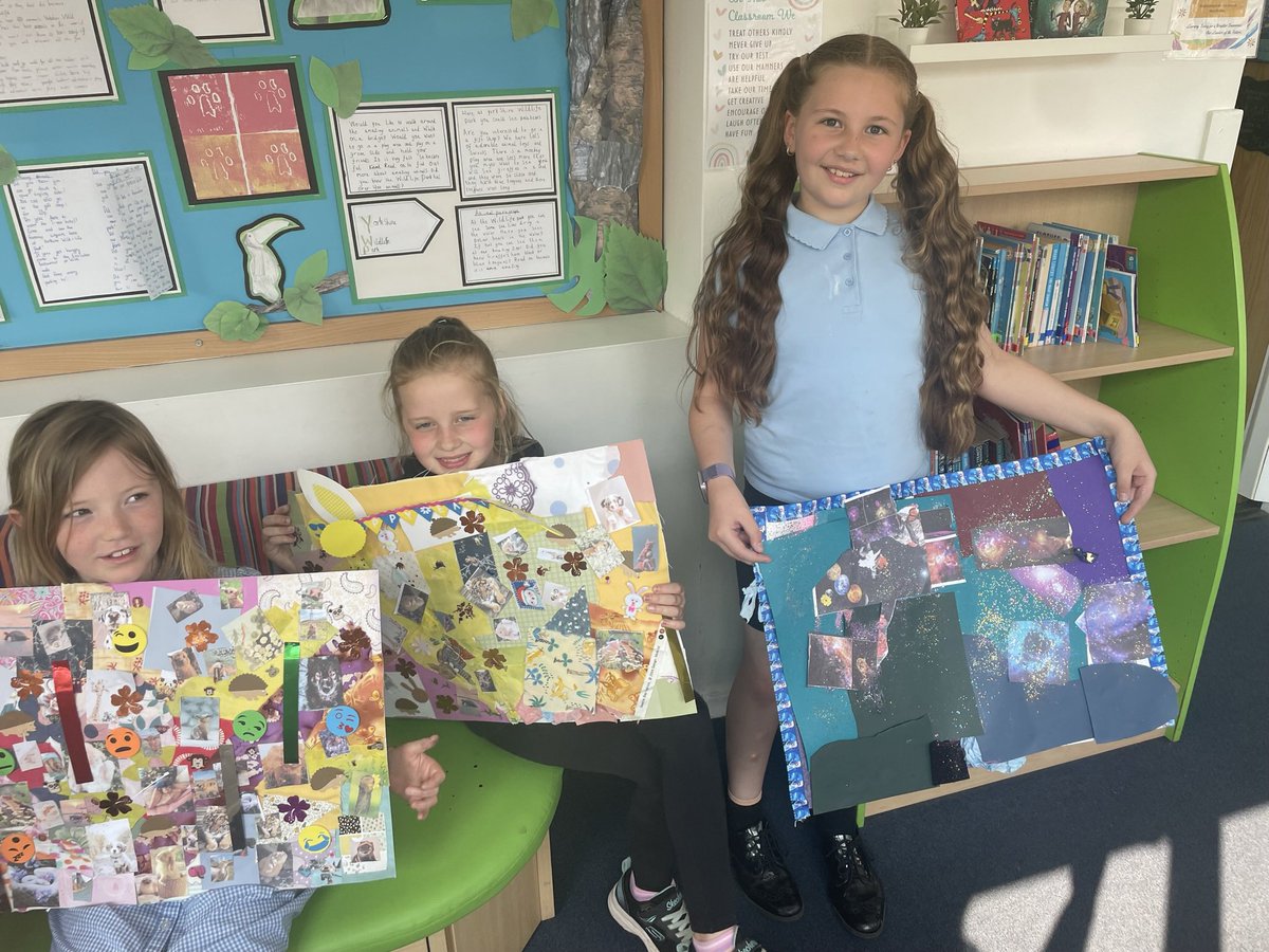It was the final week for our after school mood board club 🖼️ Here are their final creations ✂️  <a href="/BramleyJunior/">Bramley Sunnyside Junior School</a>