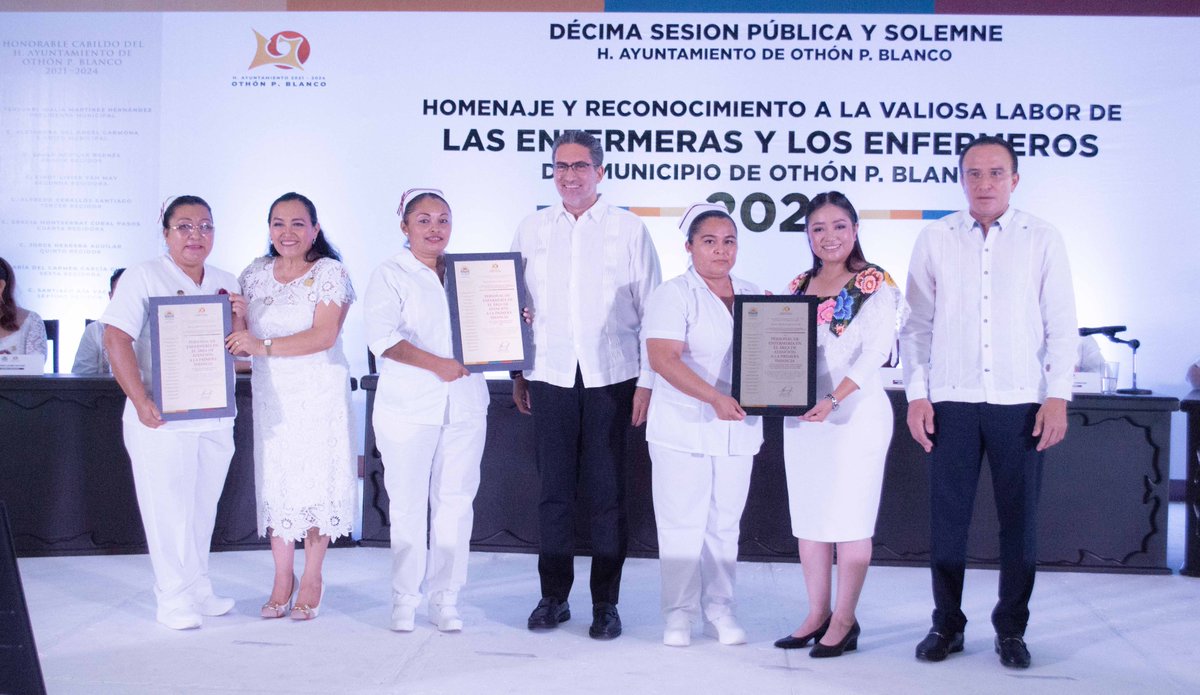 PJEQuintanaRoo's tweet image. PODER JUDICIAL RECONOCE EL HUMANISMO Y LA ENTREGA DE LAS ENFERMERAS Y ENFERMEROS OTHONENSES

Nota completa: facebook.com/PJEQuintanaRoo…

#PJEQROO #TSJQROO #Enfermeras #Enfermeros #Chetumal #SecretaríaDeSalud #SESA