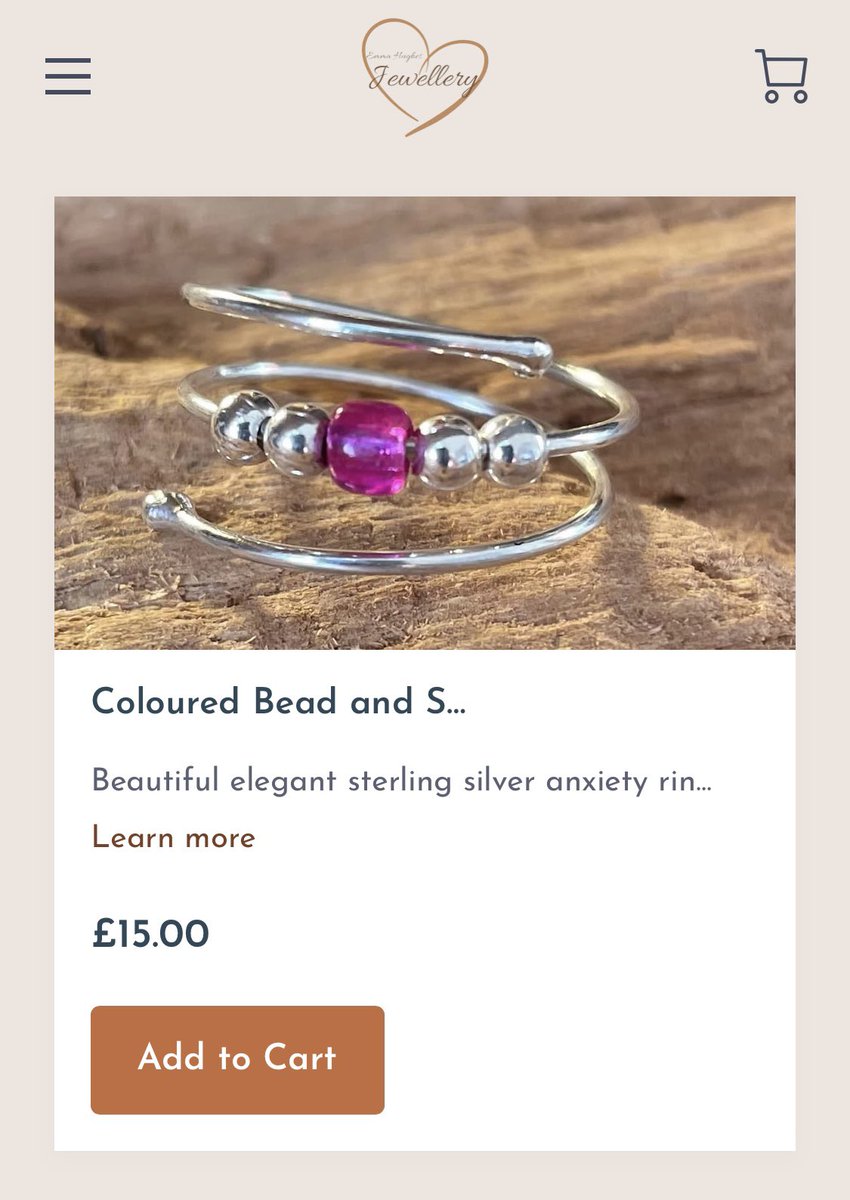 Sterling silver anxiety/fidget ring with a coloured bead of you choice 
🩷❤️🧡💛💚🩵💙💜🤍
emmahughesjewellery.co.uk

#TheCraftersUk #bizbubble #UKMakers #Shophandmade #htlmp #SBSwinner #SmallBusiness #SBSnetwork #CraftBizParty #MHHSBD #SmartSocial #womeninbusiness
