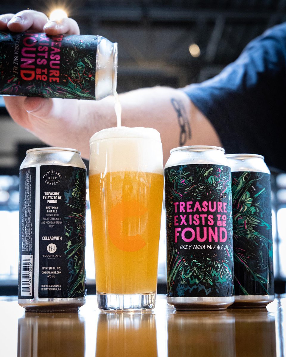 tumanstap's tweet image. Now on draft: @cinderlandsbeer + #HiddenHand Treasure Exists To Be Found. NE/Hazy IPA. Brewed with malt, hops &amp;amp; yeast sourced from both breweries' favorite midwestern suppliers located between their home bases of Pittsburgh, PA/Naperville, IL. pic: #Cinderlands @solemnoathbeer