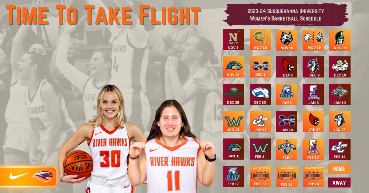 Susquehanna WBB on Twitter "🚨 20232024 Schedule 🚨 We are excited to