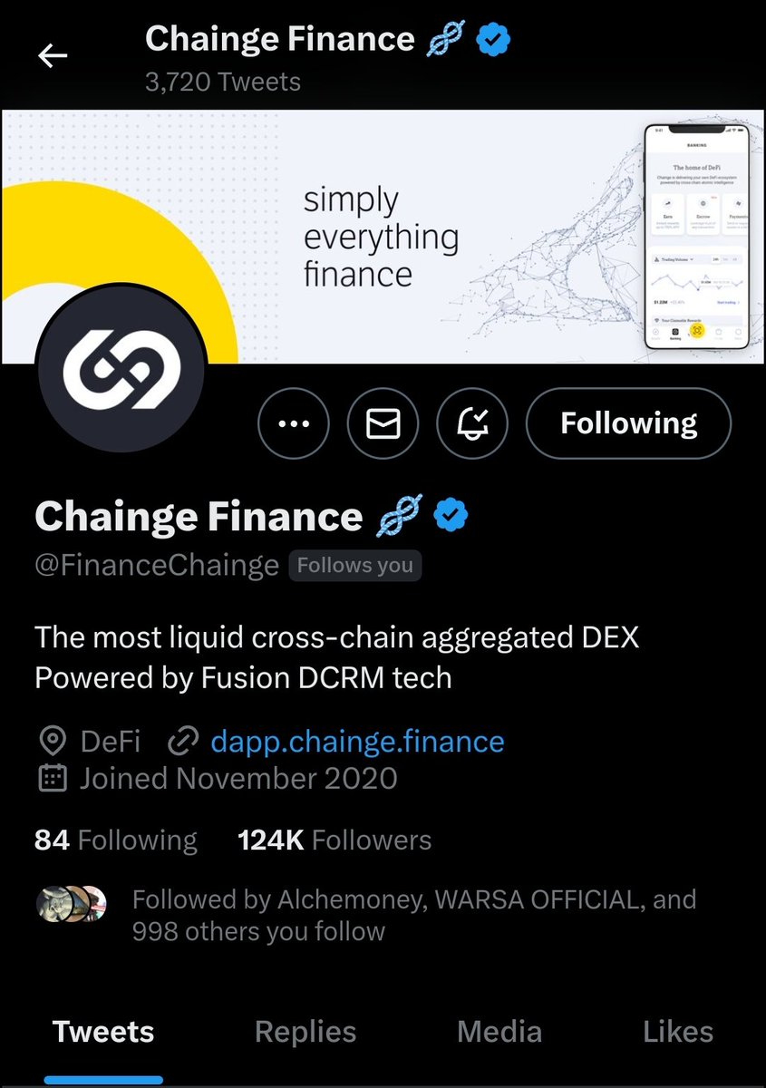 #Chaingegang $CHNG $FSN fam, would be cool to all add the link to the webapp in our profile website to promote it a bit more just like @FinanceChainge: dapp.chainge.finance