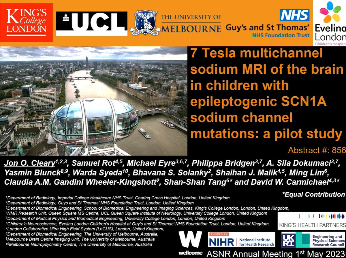 Congratulations to our #ASNR23 Outstanding Presentation Award Winner in Pediatrics, Jon Cleary. Additional authors are: S Rot, M Eyre, P Bridgen, A Dokumaci, Y Blunck, W Syeda, B Solanky, S Malik, M Lim, C Gandini Wheeler-Kingshott, S Tang, D Carmichael. ow.ly/qvSz50OuTgw