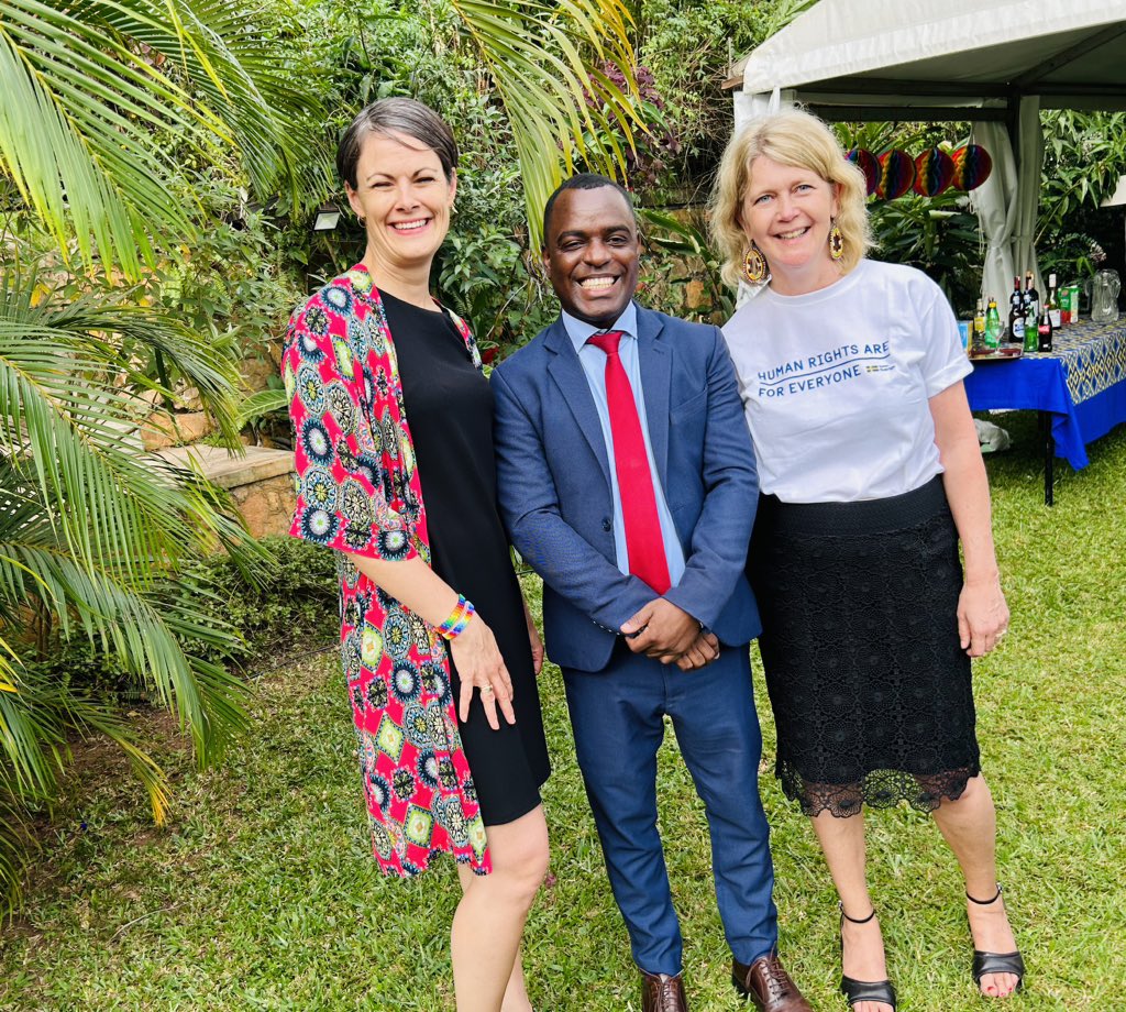 Today to mark, International Day Against Homophobia, Transphobia and Biphobia (IDAHOBT), Ambassador of Denmark to Uganda & Ambassador of sweden to Uganda, hosted the Uganda LGBTQ community and our allies to celebrate 🏳️‍🌈 #IDAHOTB