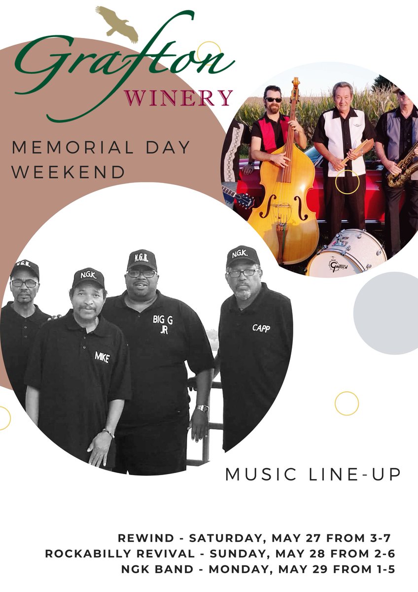 It is going to be another great holiday weekend of music at the Winery &amp; Brewhaus starting this Saturday with Rewind!