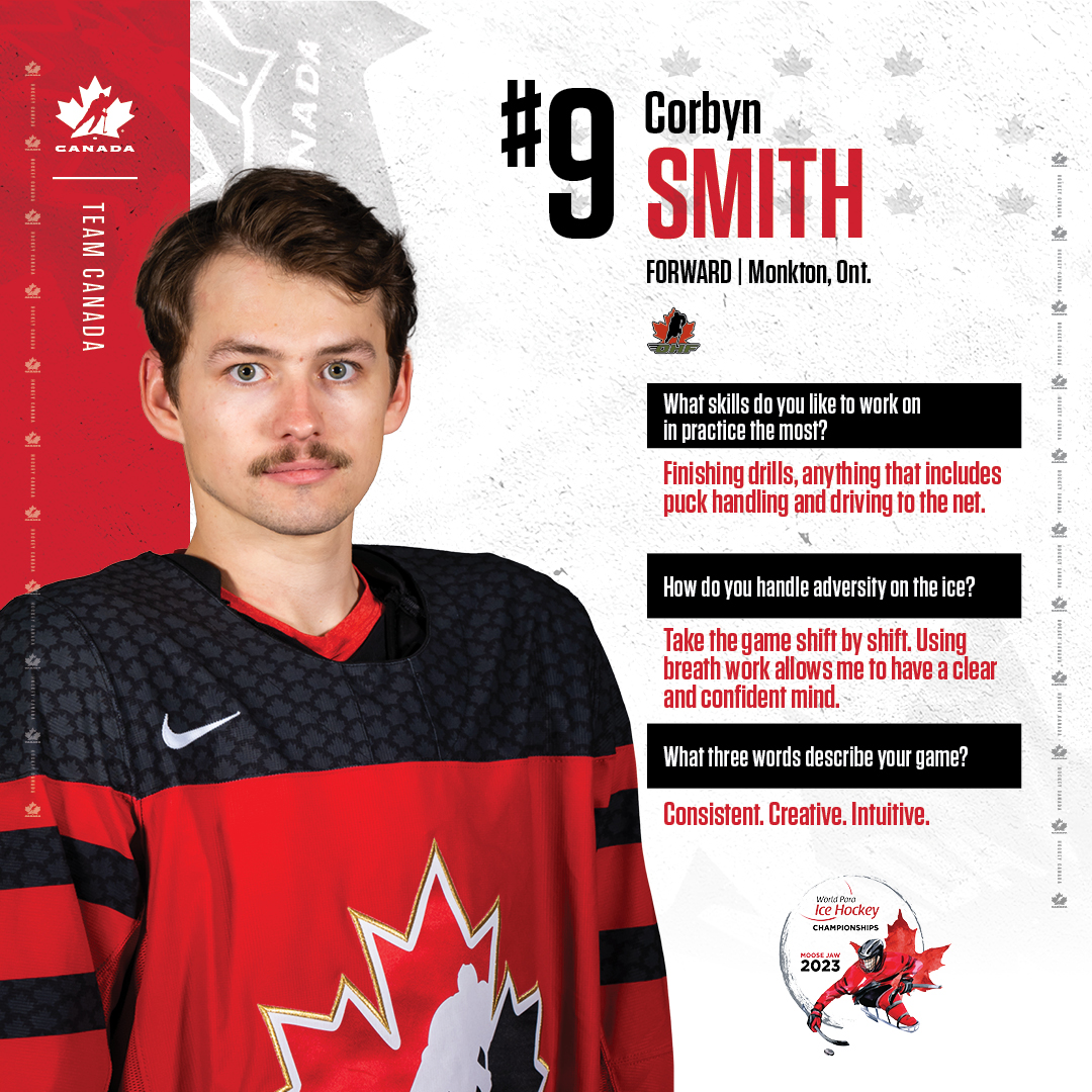 HockeyCanada's tweet photo. Get to know Team Canada! 🇨🇦

Faites connaissance avec Équipe Canada! 🇨🇦

🍁 @CorbynS09 
🍁 @11Dixons
🍁 Vincent Boily
 
#MooseJaw2023 | @paraicehockey https://t.co/VVqEMTcwB0