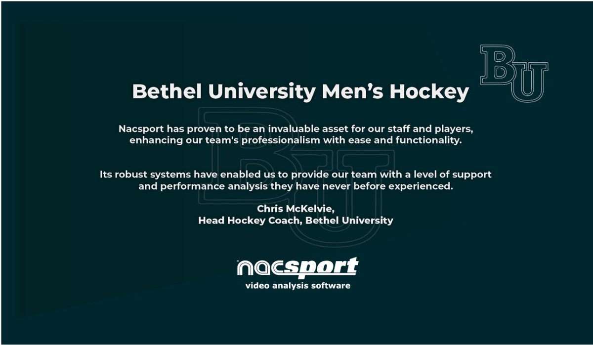 🏒Many thanks to @crmckelvie of @buroyalsmhockey for the kind words. We're extremely proud to be supporting your #videoanalysis work at Bethel U!

And speaking of #hockey, we've got a FREE tickets to give away to the #VideoCoach Conference next month.💪

See thread for details👇