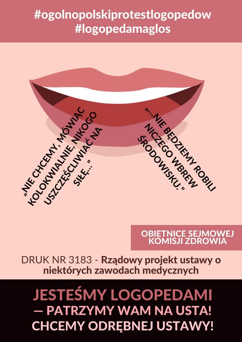 agalogopeda's tweet photo. Czy @pisorgpl wniesie poprawkę, o której mówił @LatosTomasz
Czekamy na dotrzymanie słowa. 
#ogolnopolskiprotestlogopedow 
#odrebnaustawa https://t.co/HmPlENBa0e