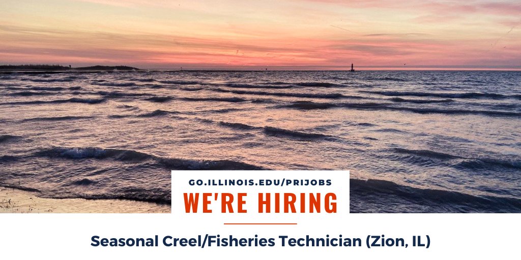 Apply by May 25!

#INHS is #hiring a #creel/#fisheries tech to assist w/ research & interview anglers on their fishing effort, expenditures & harvest. #fishsci

📍 Zion, IL

Details ➡️ bit.ly/3AyeoXU

#WomenInSTEM #BLACKandSTEM