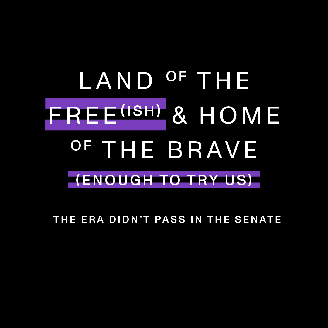 womancorp's tweet photo. WHAT THE ACTUAL F***. The ERA received a vote of 51-47 in the Senate, and we’re pissed. And hurt. And discouraged. But we’re ready to get back in there. Let's do the right thing and call for the Archivist to publish the Equal Rights Amendment. https://t.co/kMdnKBX7N0