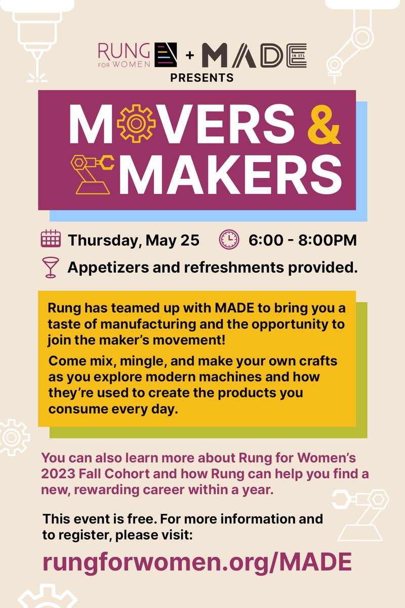 Rung For Women Presents
Movers &amp; Makers 
#Support