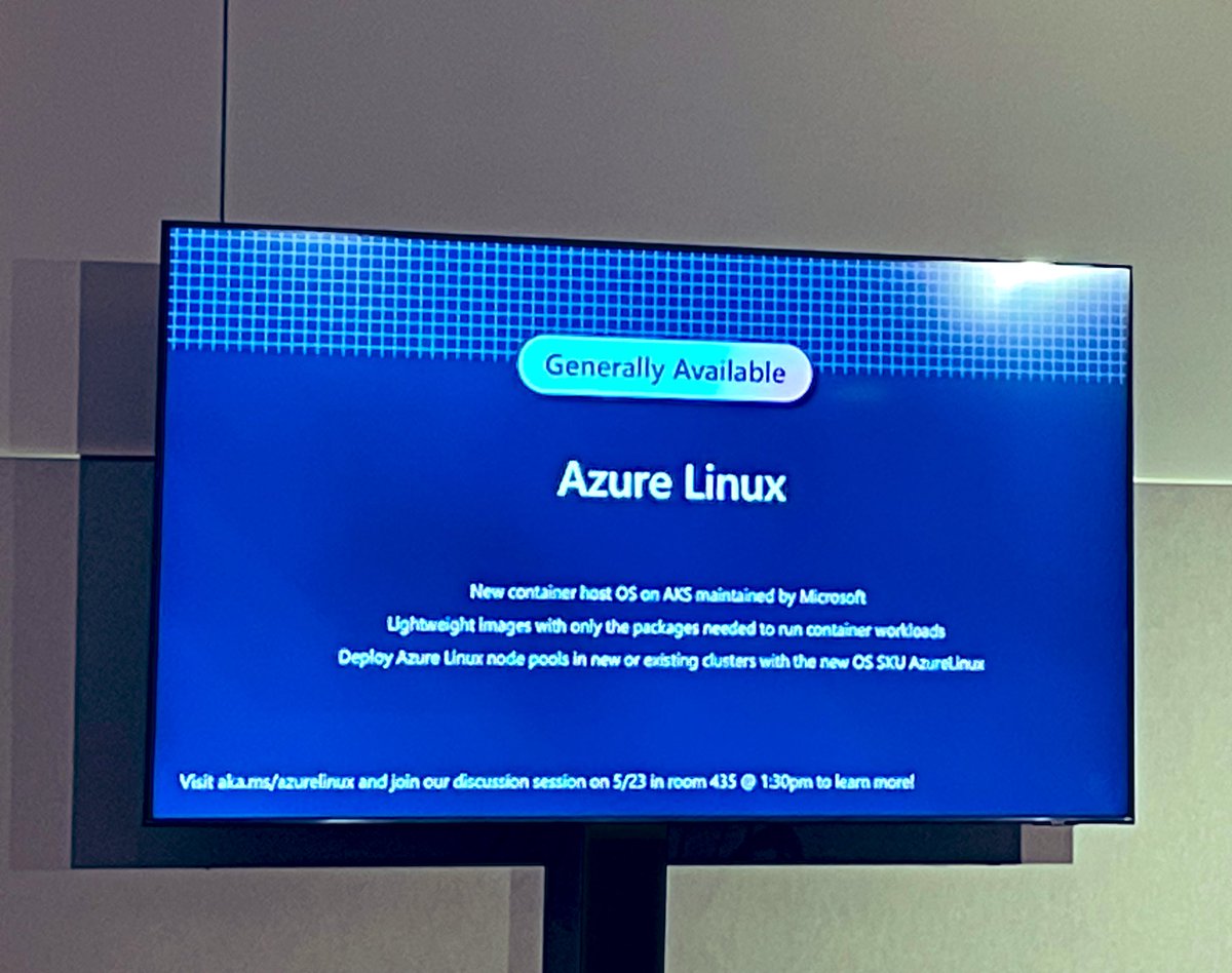 pavneet1990's tweet image. Microsoft &amp;lt;3 Linux - AKS supports Azure Linux nodepools now ! #MicrosoftBuild2023