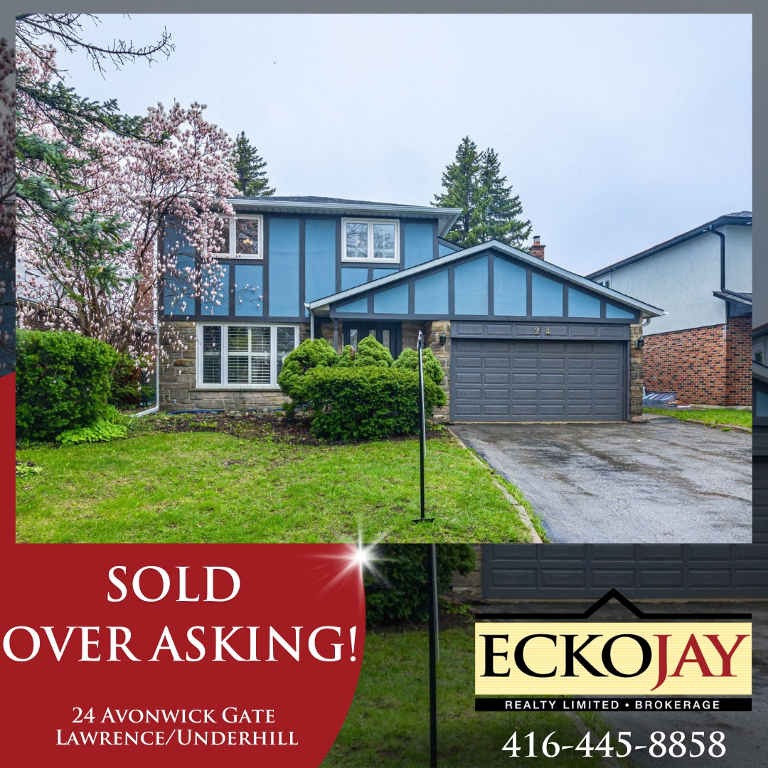 Another one sold over asking!

Call us and find out why, when it comes to selling and buying in your neighbourhood, more and more families are calling Ecko Jay Realty Ltd.

#Soldoverasking #eckojayrealtylimitedbrokerage  #eckojay #eckorealestate #ontariorealestate
