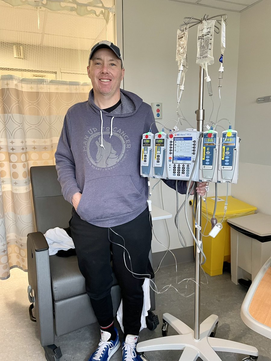 Another morning at @OSUCCC_James killing some more cancer cells. Could be my last infusion for a while, may be switching to oral chemo to let my body heal up. #colorectalcancer #chemotherapy #stageIVsurvivor