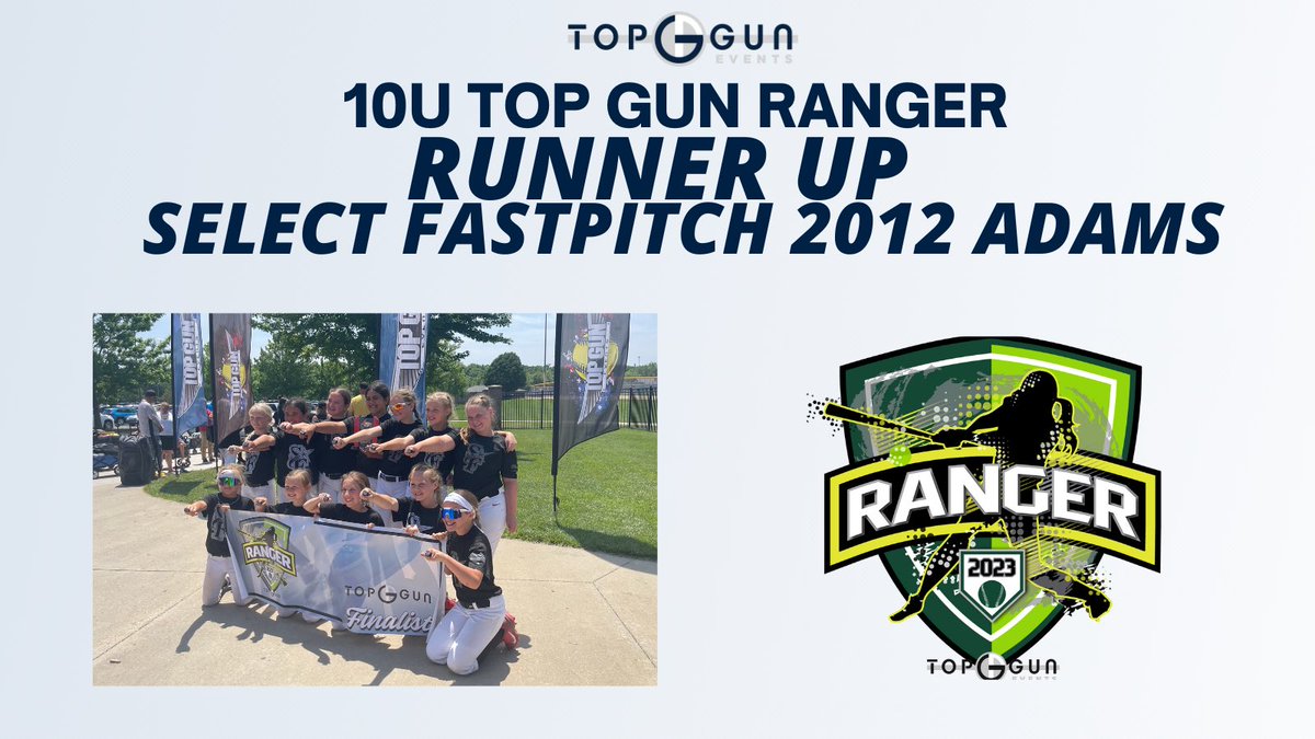 TopGunEvents's tweet image. Congrats to @SelectFP2012 on finishing runner up in the 10U Top Gun Ranger!