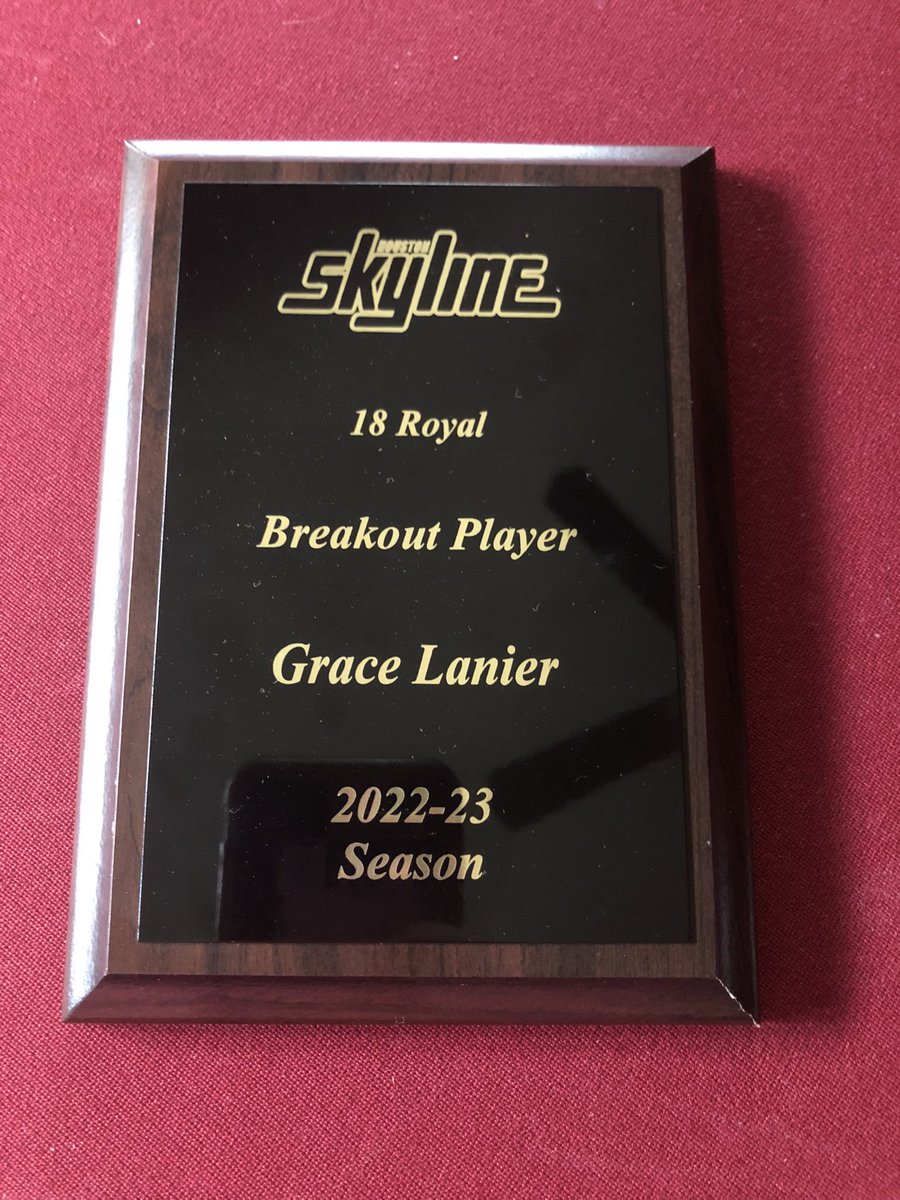 So thankful to have been voted Breakout Player of 18 Royal! Thank you to all my teammates, coaches and family, this season was super special💙💙 <a href="/HoustonSkyline/">Houston Skyline</a> <a href="/vypehouston/">VYPE Houston</a> <a href="/PrepDigTX/">Prep Dig Texas</a>