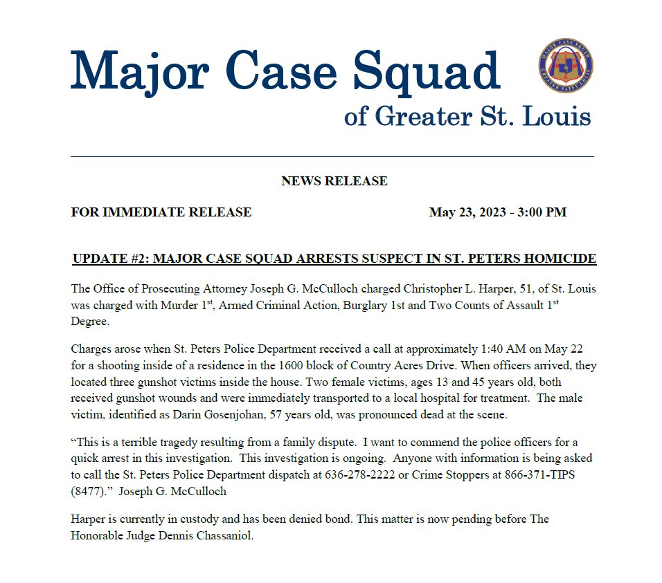 MajorCase St. Louis on Twitter "Major Case Squad Arrests Suspect in St