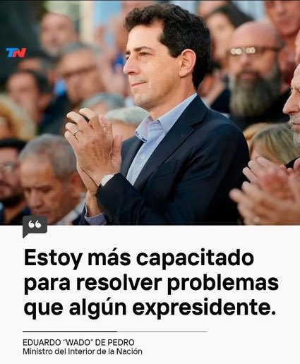 Le tengo un par de noticias, <a href="/wadodecorrido/">Wado de Pedro 🇦🇷</a>: 

- Usted es Ministro de este gobierno.
- Gobiernan hace más de 3 años.
- Lo único que han demostrado es incapacidad. 

Son todos lo mismo, por eso en diciembre se van.